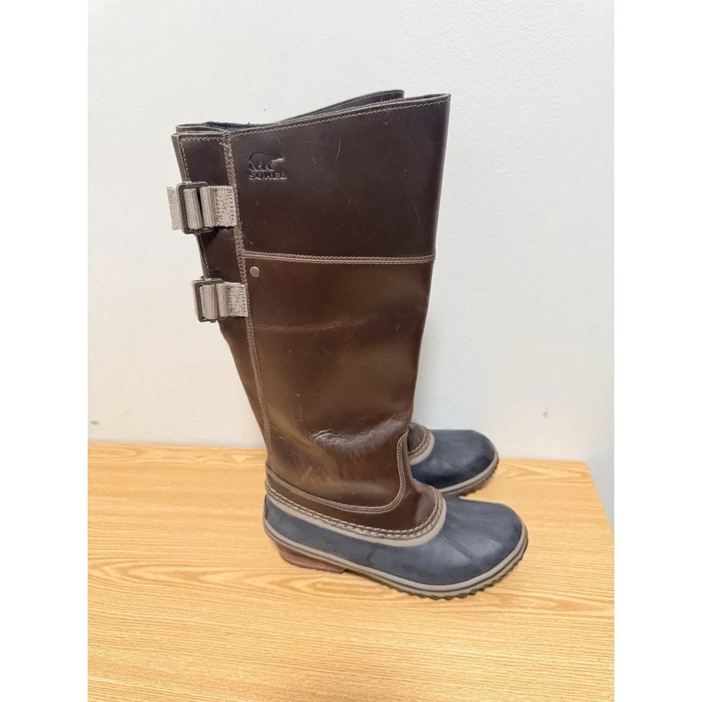 Sorel Slimpack Equestrian Tall Riding Boots Women's Size 7 Leather NL2007-260